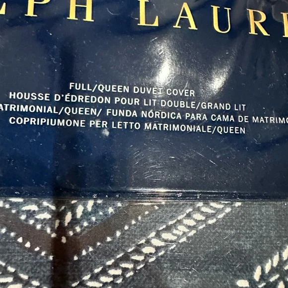 Ralph Lauren Blue and White Duvet Cover